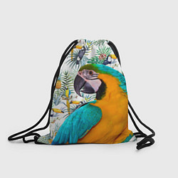 Рюкзак-мешок Летний попугай, цвет: 3D-принт