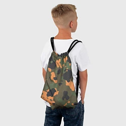 Рюкзак-мешок Камуфляж: хаки/оранжевый, цвет: 3D-принт — фото 2