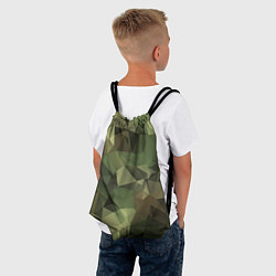 Рюкзак-мешок Полигональный камуфляж, цвет: 3D-принт — фото 2
