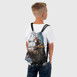 Рюкзак-мешок Русский воин на медведе, цвет: 3D-принт — фото 2