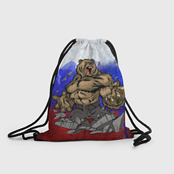 Рюкзак-мешок Русский медведь, цвет: 3D-принт