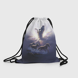 Рюкзак-мешок Небесные лошади, цвет: 3D-принт
