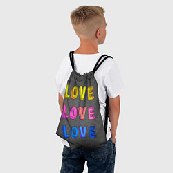 Рюкзак-мешок Love Love Love, цвет: 3D-принт — фото 2
