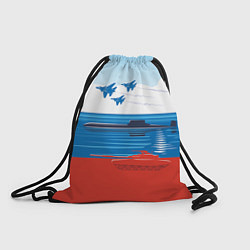 Рюкзак-мешок Россия: Триколор армии, цвет: 3D-принт