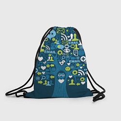 Рюкзак-мешок Socialmedia, цвет: 3D-принт