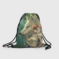 Рюкзак-мешок Принцесса и волк, цвет: 3D-принт