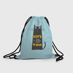 Рюкзак-мешок Kitty: Love you too, цвет: 3D-принт