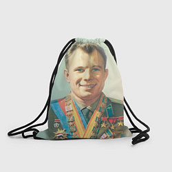 Рюкзак-мешок Гагарин в орденах, цвет: 3D-принт