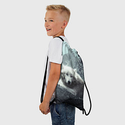 Рюкзак-мешок Волк в горах, цвет: 3D-принт — фото 2