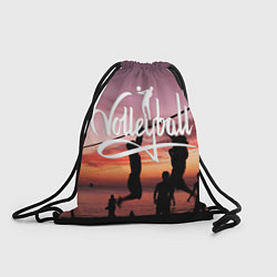 Рюкзак-мешок Пляжный волейбол на закате, цвет: 3D-принт