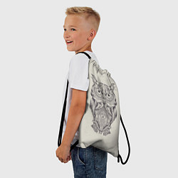 Рюкзак-мешок Умная сова, цвет: 3D-принт — фото 2