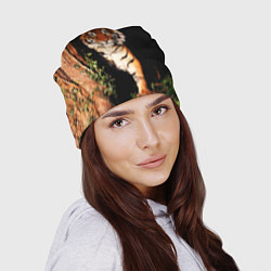 Шапка Тигр выглядывает из темноты - большая картинка, цвет: 3D-принт — фото 2