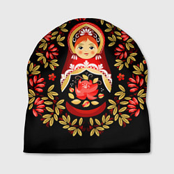 Шапка Матрешка - хохлома, цвет: 3D-принт