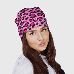 Шапка Розовый леопард, цвет: 3D-принт — фото 2