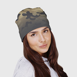 Шапка Camouflage Khaki, цвет: 3D-принт — фото 2