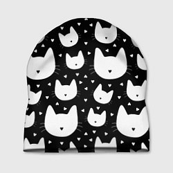 Шапка Love Cats Pattern, цвет: 3D-принт