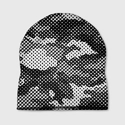 Шапка Черный камуфляж, цвет: 3D-принт