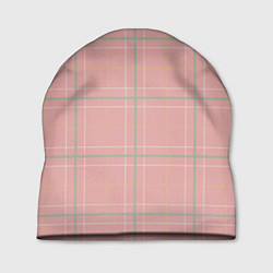 Шапка Шотландка Розовая, цвет: 3D-принт