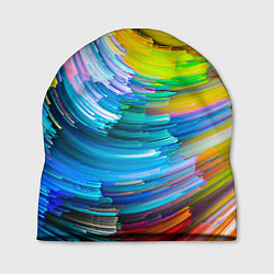 Шапка Цветные полоски, цвет: 3D-принт