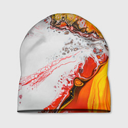 Шапка Рисунок желтой краской