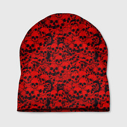 Шапка Красные черепа, цвет: 3D-принт