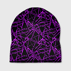 Шапка Фиолетово-черный абстрактный узор