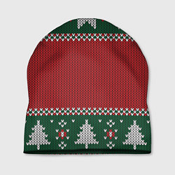 Шапка Knitted Christmas Pattern, цвет: 3D-принт