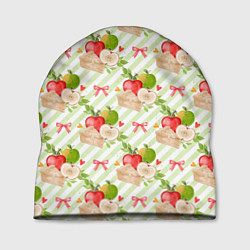 Шапка Яблочный пирог паттерн, цвет: 3D-принт