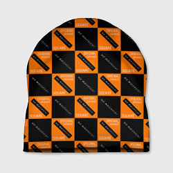 Шапка Black Orange Squares