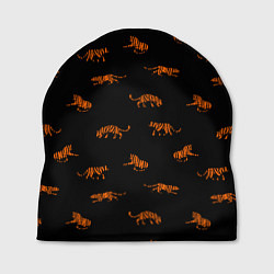 Шапка Тигры паттерн Tigers pattern