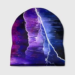 Шапка Космическая молния, глитч, цвет: 3D-принт