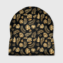 Шапка Золотые листья паттерн и текстуры, цвет: 3D-принт