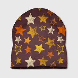 Шапка Звездное коричневое небо, цвет: 3D-принт