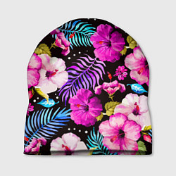 Шапка Floral pattern Summer night Fashion trend, цвет: 3D-принт