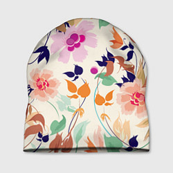 Шапка Summer floral pattern