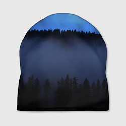 Шапка Неоновое небо над лесом, цвет: 3D-принт
