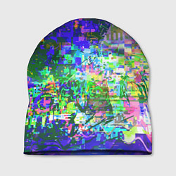 Шапка Красочный авангардный глитч Экспрессия, цвет: 3D-принт
