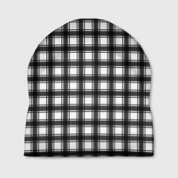 Шапка Black and white trendy checkered pattern, цвет: 3D-принт