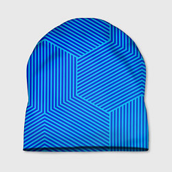 Шапка Blue geometry линии, цвет: 3D-принт