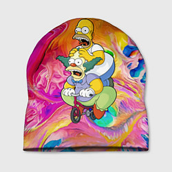 Шапка Гомер Симпсон и клоун Красти едут на детском велос, цвет: 3D-принт