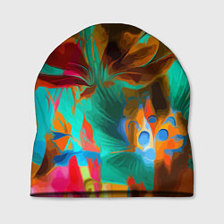 Шапка Растительная абстрактная композиция, цвет: 3D-принт