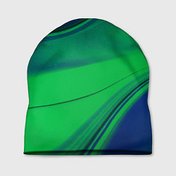 Шапка Зелёно-синий песок и блёстки, цвет: 3D-принт
