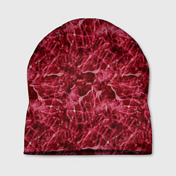 Шапка Красный лёд - текстура, цвет: 3D-принт