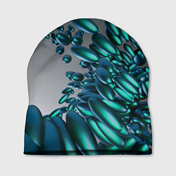 Шапка Абстрактные блестящие камни и серый фон