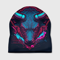 Шапка Неоновый бык, цвет: 3D-принт