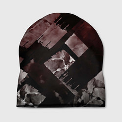 Шапка Красные и чёрные полосы
