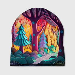 Шапка Сказочный лес на закате солнца, цвет: 3D-принт