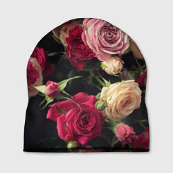 Шапка Нежные кустовые розы, цвет: 3D-принт