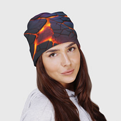 Шапка Неоновая лава - течение, цвет: 3D-принт — фото 2