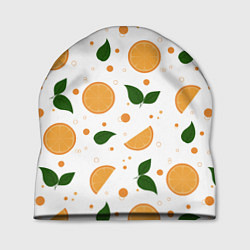 Шапка Апельсины с листьями